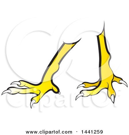 Clipart of a Pair of Chicken Legs - Royalty Free Vector Illustration by Lal Perera