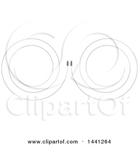 Clipart of Mirrored Bullets with Dotted Paths - Royalty Free Vector Illustration by Lal Perera