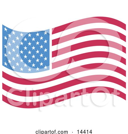 the American Flag Clipart Illustration by Andy Nortnik