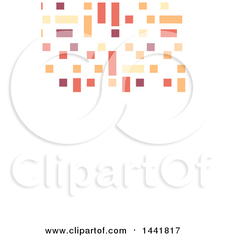 Clipart of a Colorful Modern Geometric Vertical Business Card or Background Design - Royalty Free Vector Illustration by KJ Pargeter