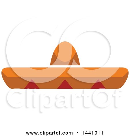 Clipart of a Mexican Sombrero Hat - Royalty Free Vector Illustration by Vector Tradition SM
