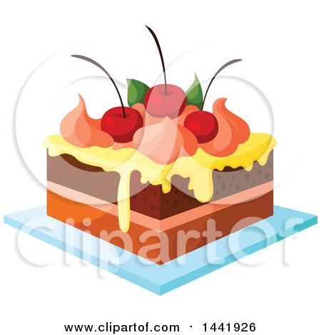 Clipart of a Piece of Cake - Royalty Free Vector Illustration by Vector Tradition SM