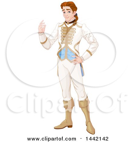 Clipart of a Handsome Prince - Royalty Free Vector Illustration by Pushkin