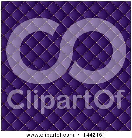 Clipart of a Purple Quilted Pillow Texture Background - Royalty Free Vector Illustration by KJ Pargeter