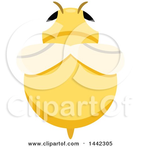 Clipart of a Bee from Above - Royalty Free Vector Illustration by BNP Design Studio