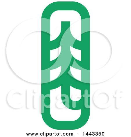 Clipart of a Green Evergreen Fir Tree - Royalty Free Vector Illustration by elena