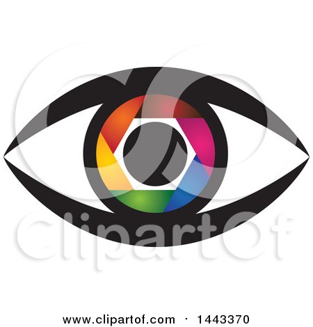 Clipart of a Colorful Shutter Eye - Royalty Free Vector Illustration by ColorMagic
