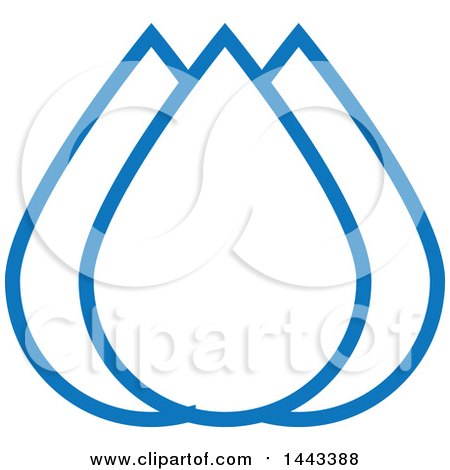 Clipart of a Blue Water Drop Design - Royalty Free Vector Illustration by ColorMagic