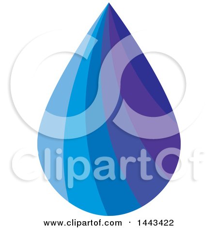 Clipart of a Gradient Water Drop - Royalty Free Vector Illustration by ColorMagic