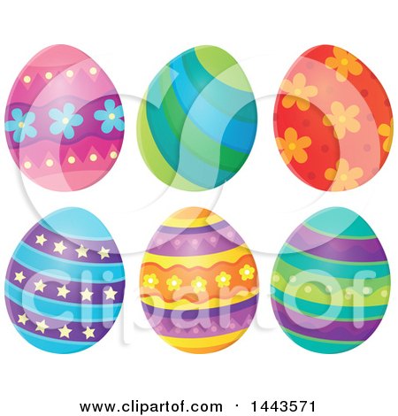 Clipart of Decorated Easter Eggs - Royalty Free Vector Illustration by visekart