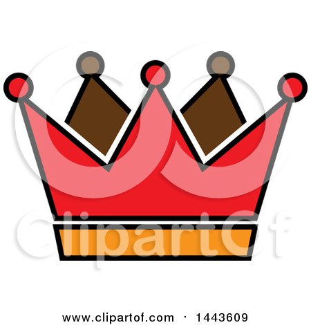 Clipart of a Red Crown - Royalty Free Vector Illustration by ColorMagic