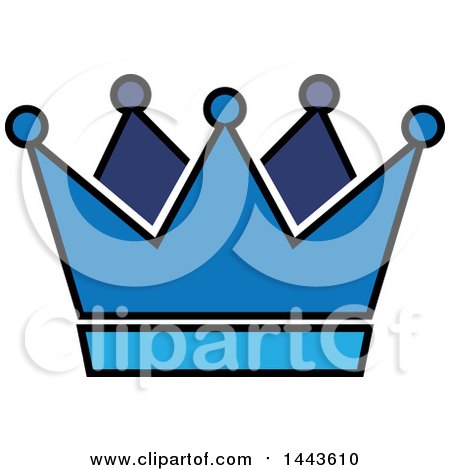 Clipart of a Blue Crown - Royalty Free Vector Illustration by ColorMagic