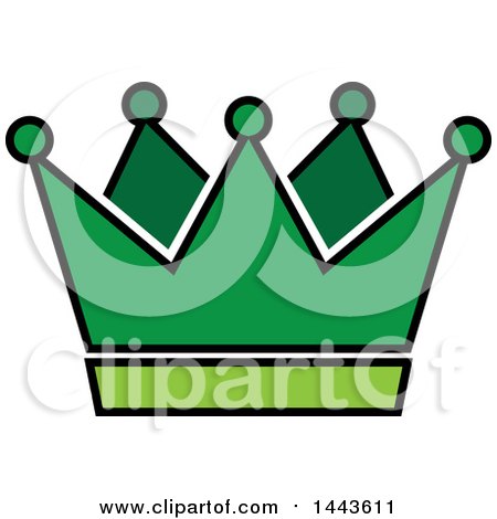 Clipart of a Green Crown - Royalty Free Vector Illustration by ColorMagic