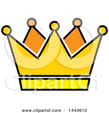Clipart of a Yellow Crown - Royalty Free Vector Illustration by ColorMagic