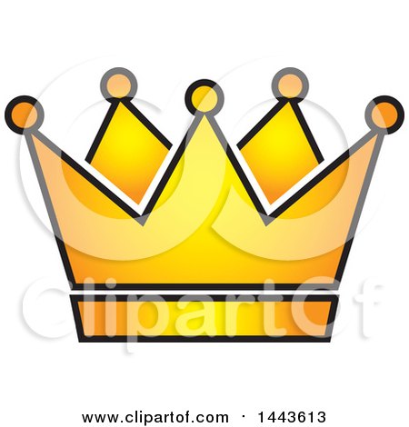 Clipart of a Golden Crown - Royalty Free Vector Illustration by ColorMagic