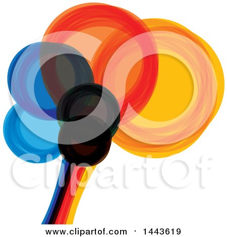 Clipart of a Colorful Abstract Brain - Royalty Free Vector Illustration by ColorMagic