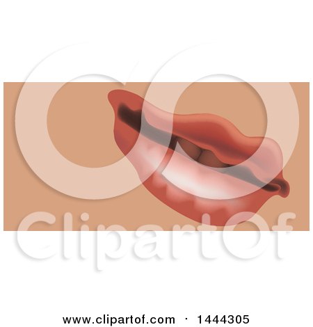 Clipart of a Woman's Mouth - Royalty Free Vector Illustration by dero