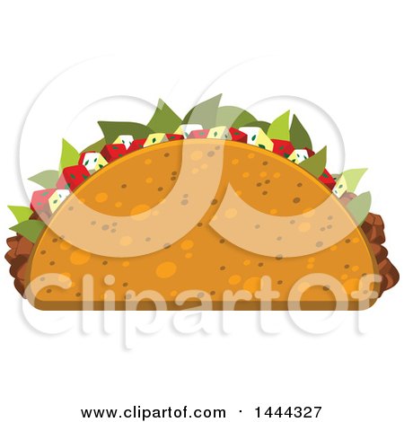 Clipart of a Cruncy Taco - Royalty Free Vector Illustration by Vector Tradition SM