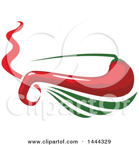 Clipart of a Mexican Chili Pepper and Text - Royalty Free Vector Illustration by Vector Tradition SM