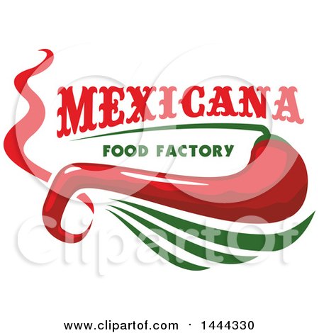 Clipart of a Mexican Chili Pepper and Text - Royalty Free Vector Illustration by Vector Tradition SM