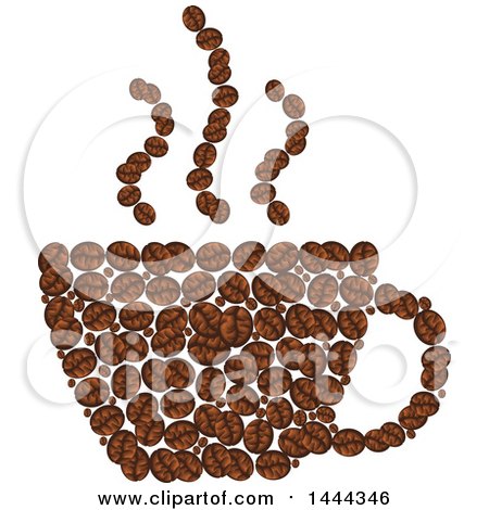 Clipart of a Cup Formed of Coffee Beans - Royalty Free Vector Illustration by Vector Tradition SM