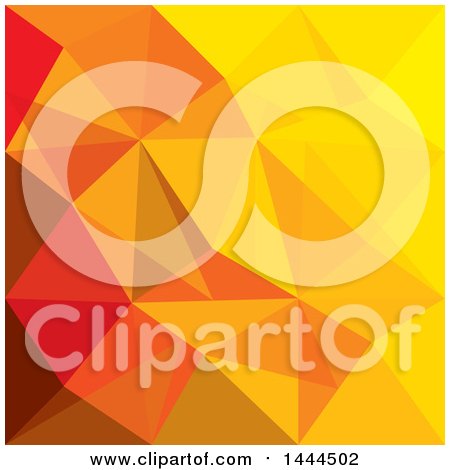 Clipart of a Yellow and Orange Geometric Background - Royalty Free Vector Illustration by ColorMagic
