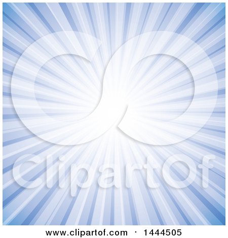Clipart of a Blue Burst Background - Royalty Free Vector Illustration by ColorMagic