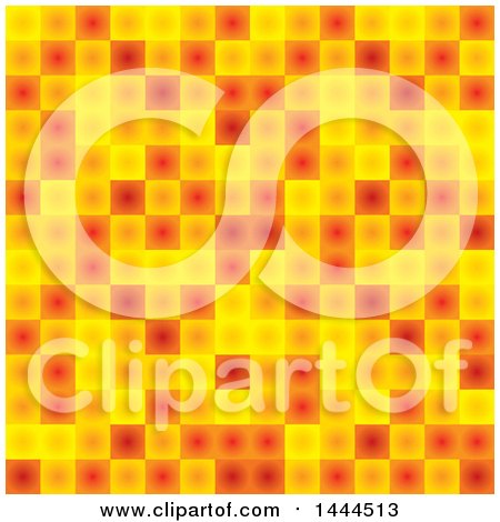 Clipart of a Red Yellow and Orange Tile Background - Royalty Free Vector Illustration by ColorMagic