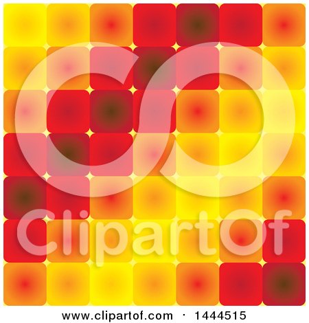 Clipart of a Red Yellow and Orange Tile Background - Royalty Free Vector Illustration by ColorMagic