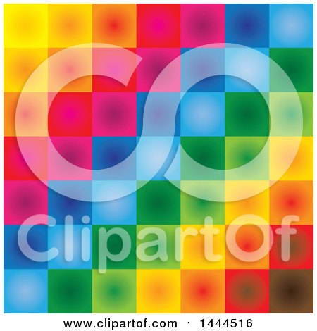 Clipart of a Background of Colorful Tiles - Royalty Free Vector Illustration by ColorMagic