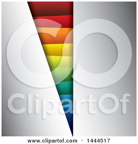 Clipart of a Background of Colorful Layers Under Gray - Royalty Free Vector Illustration by ColorMagic