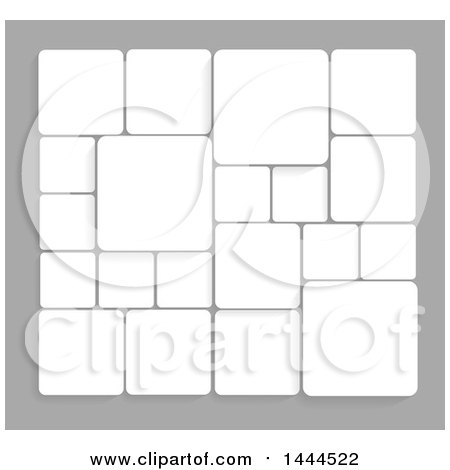 Clipart of a Background of White Tiles over Gray - Royalty Free Vector Illustration by ColorMagic