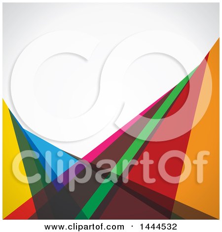Clipart of a Background of Colorful Lines over Shading - Royalty Free Vector Illustration by ColorMagic