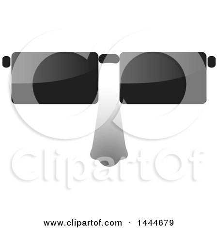 Clipart of a Pair of Dark Sunglasses and a Nose - Royalty Free Vector Illustration by ColorMagic