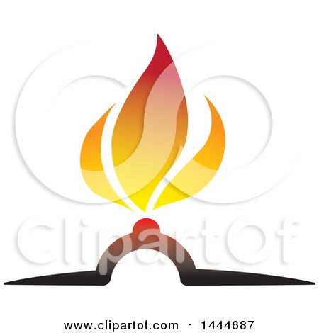 Clipart of a Gas Flame - Royalty Free Vector Illustration by ColorMagic