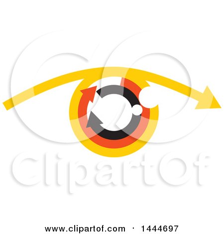 Clipart of an Abstract Eye with Arrows - Royalty Free Vector Illustration by ColorMagic