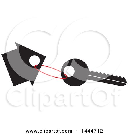 Clipart of a Key and House Tag - Royalty Free Vector Illustration by ColorMagic