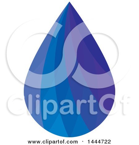 Clipart of a Gradient Water Drop - Royalty Free Vector Illustration by ColorMagic