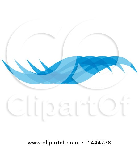 Clipart of a Design of Blue Waves - Royalty Free Vector Illustration by ColorMagic
