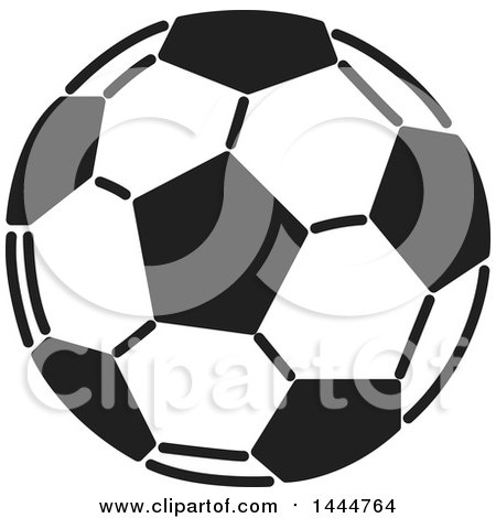 Clipart of a Black and White Soccer Ball - Royalty Free Vector Illustration by ColorMagic