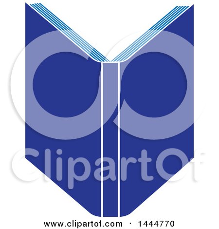 Clipart of a Blue Book Open and Upright - Royalty Free Vector Illustration by ColorMagic