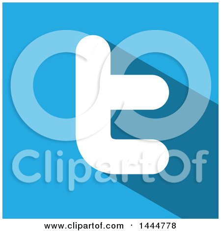 Clipart of a Twitter Website Icon - Royalty Free Vector Illustration by ColorMagic