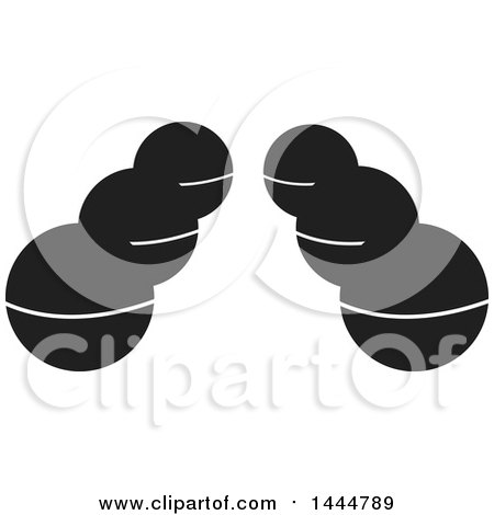 Clipart of Black and White Balls - Royalty Free Vector Illustration by ColorMagic
