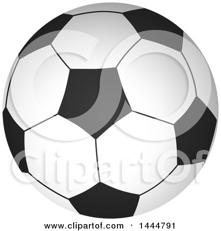 Clipart of a Grayscale Soccer Ball - Royalty Free Vector Illustration by ColorMagic