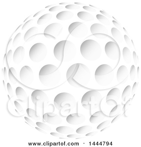 Clipart of a Grayscale Golf Ball - Royalty Free Vector Illustration by ColorMagic