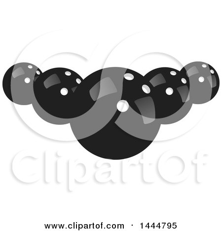 Clipart of a Grayscale Shiny Bowling Balls - Royalty Free Vector Illustration by ColorMagic