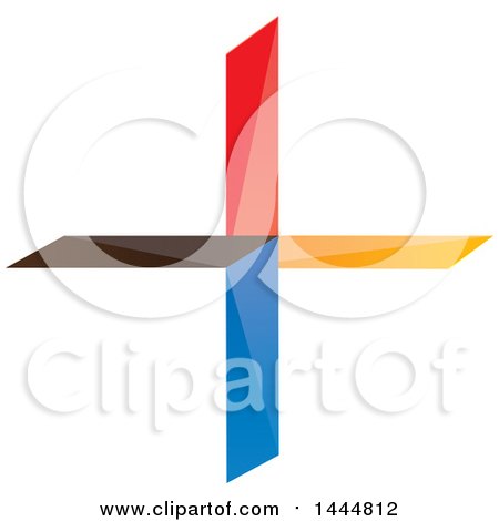 Clipart of a Colorful Cross - Royalty Free Vector Illustration by ColorMagic