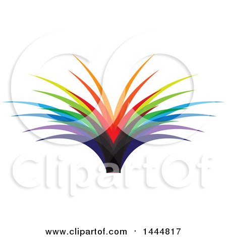 Clipart of a Colorful Abstract Plant Logo Design - Royalty Free Vector Illustration by ColorMagic