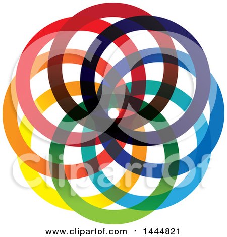 Clipart of a Colorful Abstract Rings Logo Design - Royalty Free Vector Illustration by ColorMagic