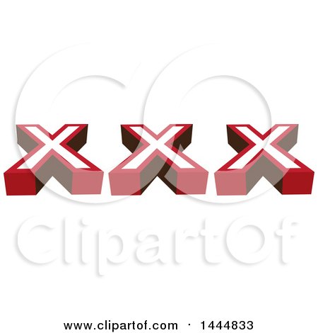 Clipart of a XXX Design - Royalty Free Vector Illustration by ColorMagic
